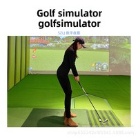 Simulador de Práctica de Golf Digital Liangjia para Interiores, Pantalla Táctil Infrarroja, Sensor de Cámara Dual de Alta Velocidad, Estadios Virtuales Mundiales