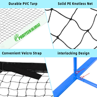 Ensemble de filets de pickleball portables de qualité supérieure Support de cadre en métal Filet de taille réglementaire Idéal pour une utilisation intérieure et extérieure