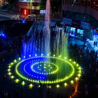 Fontaine combinée SS304 316 avec contrôle PLC intelligent, jets multicolores LED et spectacle de jets haute performance pour projets hôteliers