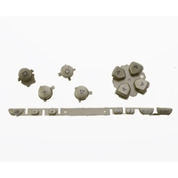 Kit Tombol Cadangan Konsol PSP 1000/2000/3000 3-in-1 Set Tombol Lengkap Bahan Plastik ABS
