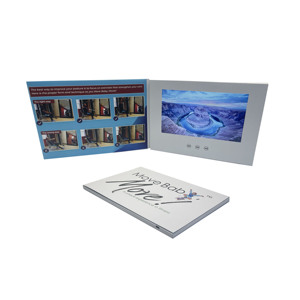 New Arrival 7 inch HD màn hình <span class=keywords><strong>video</strong></span> thiệp chúc mừng giấy <span class=keywords><strong>video</strong></span> Brochure cho quảng cáo cho giáng sinh đám cưới và quà tặng - Product Image 1