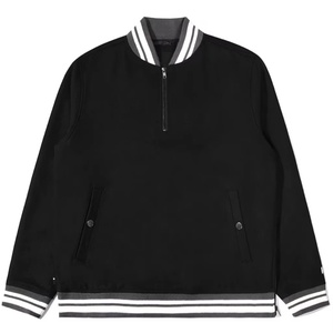 Felpa da Uomo Streetwear con Mezza Zip, Alta Qualità, Pile Pesante, Tinta Unita, Stampata, Ricamata, Collo a V, Stile Baseball, Vestibilità Ampia, 100% - Product Image 3