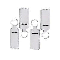 Porte-clés porte-baume à lèvres blancs vierges pour sublimation personnalisée DIY, forme mince