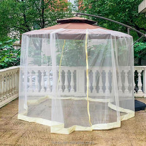 <span class=keywords><strong>Parasol</strong></span> de jardin pliable d'été avec <span class=keywords><strong>moustiquaire</strong></span>, léger en polyester, design pliable, installation facile sans perçage, motif uni, pour adultes - Product Image 1
