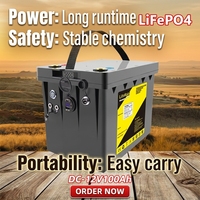 Batterie au phosphate de fer et de lithium rechargeable 12V 100Ah à haute stabilité pour l'alimentation régulière des équipements