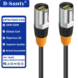 สายแพทช์อีเธอร์เน็ต Cat6 RJ45 กันน้ำ พร้อมหัวต่อโลหะ สายเคเบิลเครือข่าย ความยาวตามสั่ง ผู้ผลิต OEM - Product Image 1