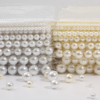 Perles rondes en plastique ABS acrylique lucite de couleur mélangée sans trou pour la fabrication de bijoux