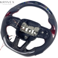 Volant personnalisé en cuir et fibre de carbone de style Challenge Sport pour Dodge Charger SRT, couleur personnalisée