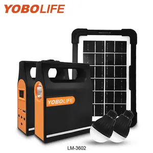 Buona qualità Yobolife 16Wh solare DC sistema di emergenza centrale elettrica Aolar sistema di illuminazione con 4W Set di pannelli solari