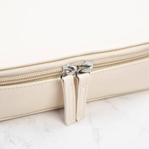 Cajas de almacenamiento de cuero PU con estilo de fábrica ISO BSCI Estuche de cosméticos de moda para mujer Cremallera Escenario Rendimiento Logotipo personalizable - Product Image 4