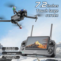 Drone RC Quadricoptère AE30 Ultra avec Évitement d'Obstacles, GPS 4K, Double Caméra, Pliable, en Plastique, avec Télécommande à Écran Tactile