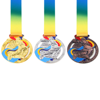 Medalla de metal con logotipo de formas personalizadas, medallas y trofeos de gimnasia de baile, medallas de fútbol