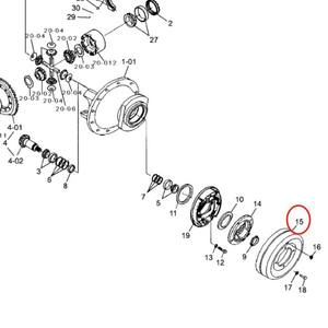 Tambour de frein Doosan Daewoo D35S D50S 3.5 5 tonnes, pièce de rechange pour frein arrière A40033007 - Product Image 2