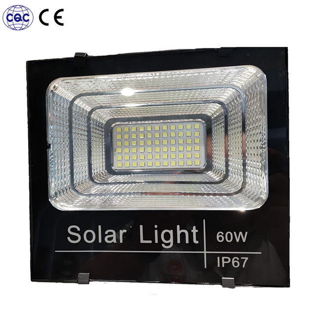 High Lumen Solar Flood Light 100W Remote Control Waterproof LED for Garden Outdoor Black