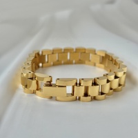 Bracelet de montre vintage en acier inoxydable, vente en gros d'usine, hommes femmes, 10 mm, simple, plaqué or 18 carats, PVD, étanche, cadeau de créateur