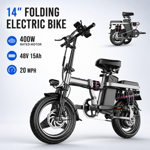 Vente Chaude Direct Usine Vélo Électrique <span class=keywords><strong>Pliant</strong></span> 14 Pouces 48V10AH 40KM 400W Affichage LCD Vélo Électrique de Ville - Product Image 1