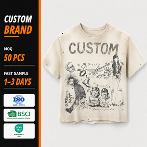 เสื้อยืดผู้ชายคุณภาพสูง ผ้าฝ้าย P100 หนัก 300GSM ทรงโอเวอร์ไซส์ สีขาวล้วน สไตล์สตรีทแวร์ ระบายอากาศได้ดี เหมาะสำหรับวิ่ง ขายส่ง - Product Image 1