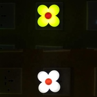 Lampe de chevet en forme de fleur W092 pour la décoration de la maison, lampe de nuit LED à branchement électrique, lumière blanche chaude, commande par interrupteur