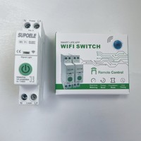Interrupteur intelligent Wi-Fi Tuya 40A, disjoncteur sans fil mini en plastique, contrôle à distance par téléphone portable, commande vocale, programmation de l'alimentation Abongl