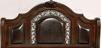 Meubles de chambre à coucher américains en bois sculpté, lit décoratif antique, lit king-size, meubles de chambre à coucher marron