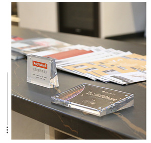 Hiện đại thân thiện với môi Acrylic nhãn chủ giá tag dấu hiệu hiển thị và dữ liệu thẻ bảng <span class=keywords><strong>Top</strong></span> đứng cho quảng cáo - Product Image 4