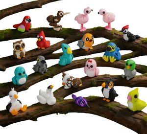 Figura de Pájaro Adorable, Escultura de Animal Miniatura en Resina Impresa en 3D, Colorida, para Jardín de Hadas, Recuerdo de Fiesta, Regalo para Niños - Product Image 1