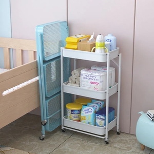 Chariot de rangement à fente utilisé dans les ménages Chariot de rangement pour nécessités quotidiennes Chariot de rangement pour aliments en métal - Product Image 2