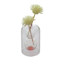 Vase à fleurs en verre Borosilicate coloré à Double couche soufflé à la main pour décoration de table de mariage
