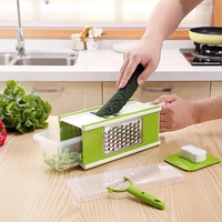 2022 Nieuwe Keuken Multifunctionele Groente Slicer Opvouwbare Rasp Slicer Met Opbergdoos 5 In 1 Multifunctionele Groentesnijder