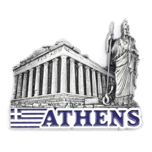 Wholesale High Quality Custom Decoration Greece Athens Souvenir Metal Fridge Magnet Refriger