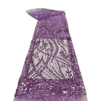 Tissu en polyester 100 % tissé, écologique, à motifs de perles, de sequins et de dentelle brodée, nouveauté en gros, provenance directe usine