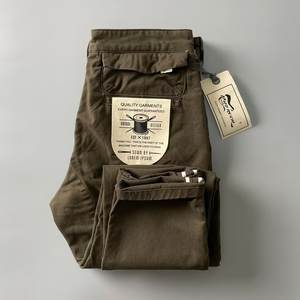 <span class=keywords><strong>Pantalon</strong></span> de travail rétro pour homme, style streetwear américain, haute qualité, robuste, respirant, coupe slim, taille mi-haute, devant plat, décontracté - Product Image 4