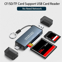 Lecteur de carte OTG USB Type C haute vitesse 3 en 1 lecteur de carte à puce mémoire TF CF MS adaptateur de carte Flash Compact pour ordinateurs portables