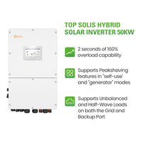 Système solaire hybride tout-en-un de marque Solis, onduleur hybride 380/400v triphasé 50kw 100kw 150kw, utilisé pour les usines ou les hôtels