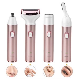 Depiladora 4 en 1 Recargable, Recortadora de Vello Nasal, Depiladora Corporal, Recortadora de Cejas, Afeitadora Eléctrica Facial, Depiladora de Vello Íntimo - Product Image 1