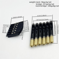 6 String Headless Electric Guitar Bridge, Slanted Fret Honeycomb Structure String Lock Kit with Full Accessories