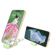 Support de téléphone portable en silicone portable pour l'extérieur, mini support de diffusion en direct et de visionnage de vidéos, clip de bureau portable pour clé USB
