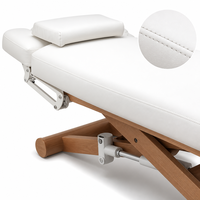 Lit de massage électrique à 3 moteurs avec télécommande, appui-tête à double vérin à gaz, table de soin du visage pour salon, spa, clinique