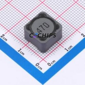 DRH127-470MT-S ตัวเหนี่ยวนำไฟฟ้าแบบ SMD, 12.5x12.5 มม. ( ค่าความเหนี่ยวนำ: 47uH ) ( ความแม่นยำ: 20% กระแสไฟฟ้าที่กำหนด: 2.5A ) - Product Image 1