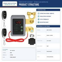 Interrupteur de déconnexion de batterie de voiture intelligent 12V 24V 240A, télécommande sans fil, isolateur de batterie, affichage LED de la tension, coupure automatique de l'alimentation