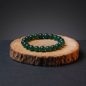Natural Green Aventurine <b>Crystal</b> Ball-Shaped Beaded Trendy Anniversary <b>Bracelet</b> Stretch Jewelry <b>for</b> Men and <b>Women</b> - Product Image 2