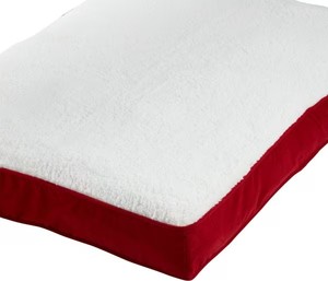Cama para perros impermeable carmesí mediana, resistente, antideslizante, fácil de limpiar, patrón sólido para uso en cajas de interior/exterior - Product Image 4