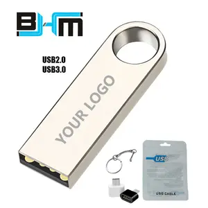 Kostenlose benutzer definierte Logo 32g 64GB Metall USB-Flash-Speicher Laufwerk 2.0/3.0 Wasserdichter USB-Stick 128G Pen drive U-Disk