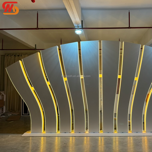 SMOOTH <b>Party</b> Events LED RGB Light PVC Arch Custom Special Design Large Wedding Acrylic <b>Backdrop</b> Stand - Product Image 4