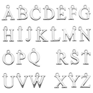 Nouveau produit en gros pendentif lettre de couleur de galvanoplastie Version coréenne pendentif en alliage de bricolage accessoires de bijoux lettres mignonnes - Product Image 6