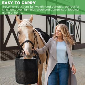 Bolsas de malla transpirable para alimento de caballos con correa ajustable, saco de pienso para caballos, bolsa de alimento para caballos al por mayor - Product Image 2