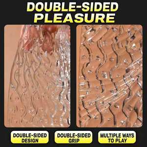 Masturbateur masculin double face HanYun en gros - Écologique, 100 % étanche, texture réaliste, pour l'entraînement de l'endurance pénienne - Product Image 4