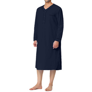 Nuova primavera musulmana di media lunghezza comoda e ampia pigiama tinta unita per la <span class=keywords><strong>casa</strong></span> <span class=keywords><strong>da</strong></span> <span class=keywords><strong>uomo</strong></span> <span class=keywords><strong>abiti</strong></span> <span class=keywords><strong>da</strong></span> <span class=keywords><strong>uomo</strong></span> musulmani vestito <span class=keywords><strong>da</strong></span> <span class=keywords><strong>uomo</strong></span> - Product Image 1