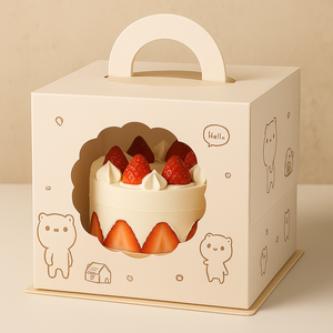 Maisbakery lớn màu trắng cao Bánh hộp với cửa sổ UV vuông hiển thị các tông cho bánh trang trí cấp thực phẩm giấy cung cấp - Product Image 3