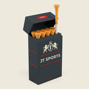 Bulk Wholesale Plastic Durable Tee Set 54mm 70mm 83mm Charcoal Red Box Printed Golf Tees For Distributor Stock Supply - Product Image 1